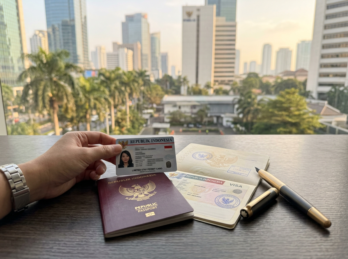 Paspor dan dokumen visa serta izin tinggal Indonesia